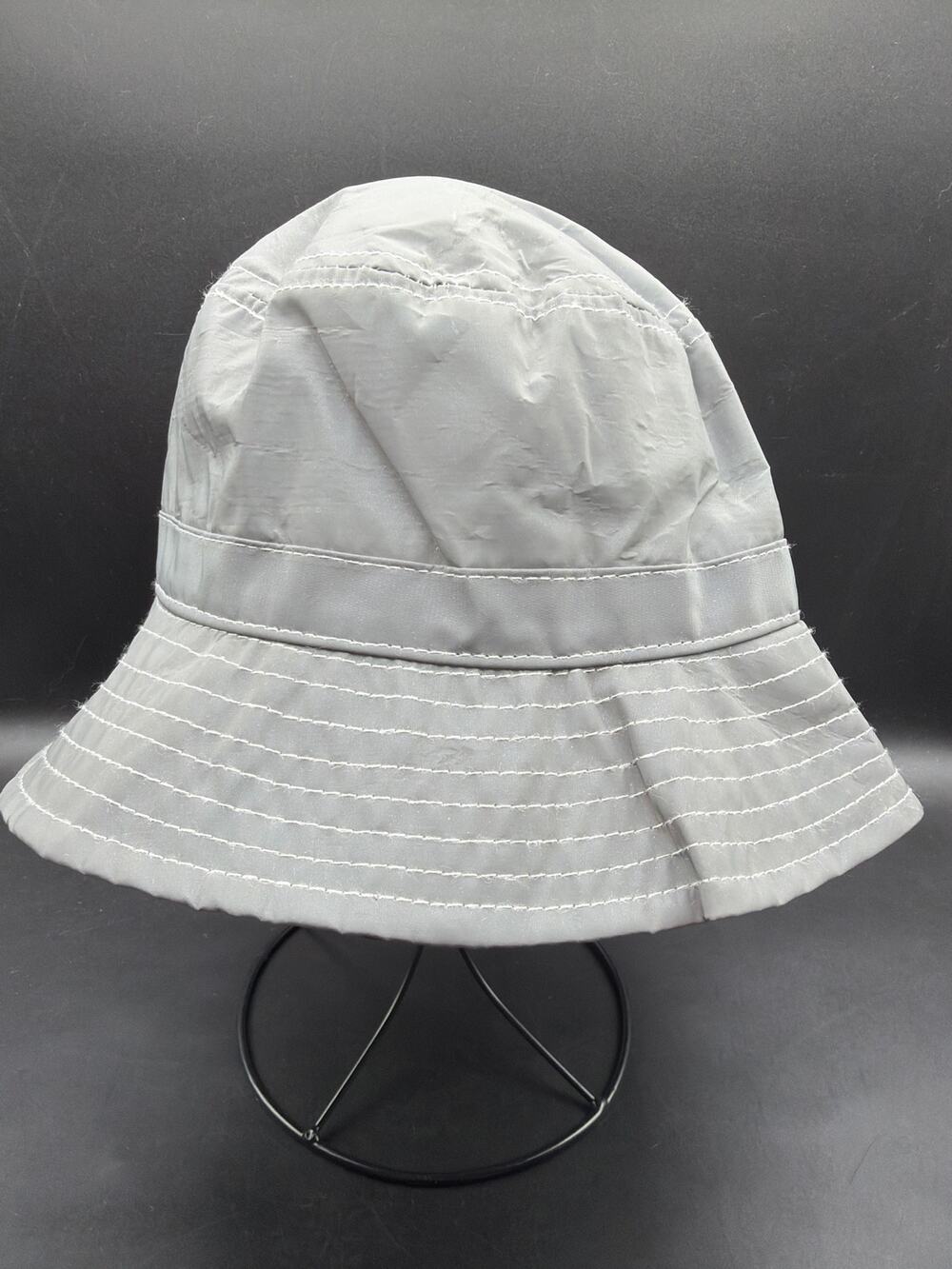 Reflective Waterproof White Cotton Bucket Hat Adult Unisex Packable Sun Rain Hat